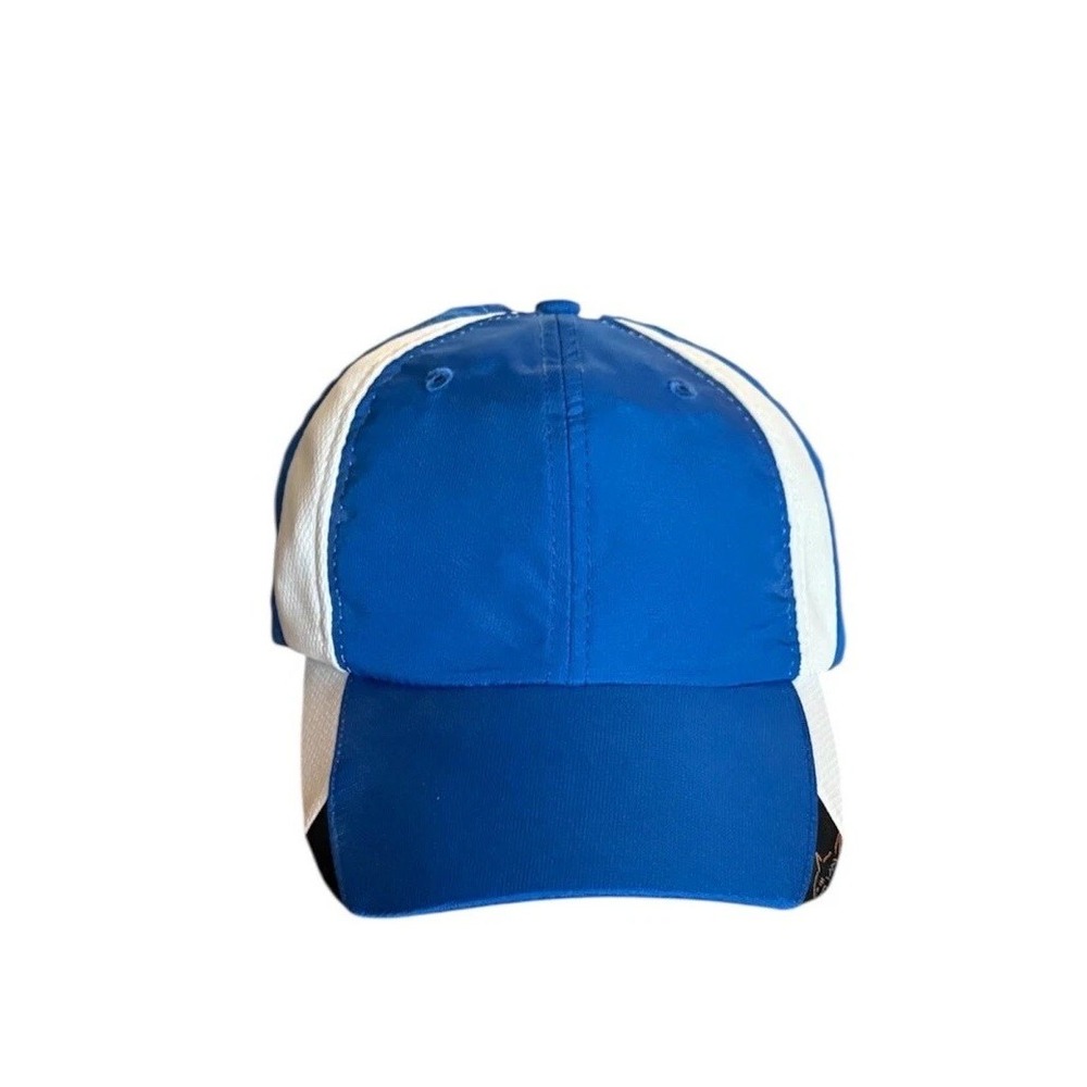 Greg Norman Play Dry‎ Hat Golf Cap Moisture Wicking Blue White Tag Attached NEW